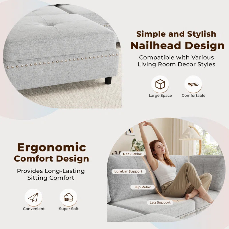 2 - Piece Upholstered Corner Sofa