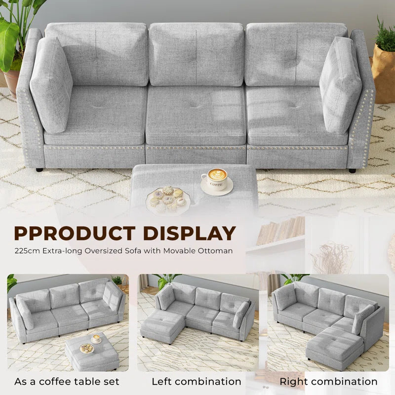 2 - Piece Upholstered Corner Sofa