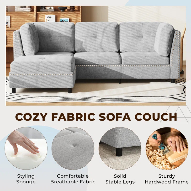 2 - Piece Upholstered Corner Sofa