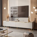 TV Stand 180 cm, cashmere with gold legs