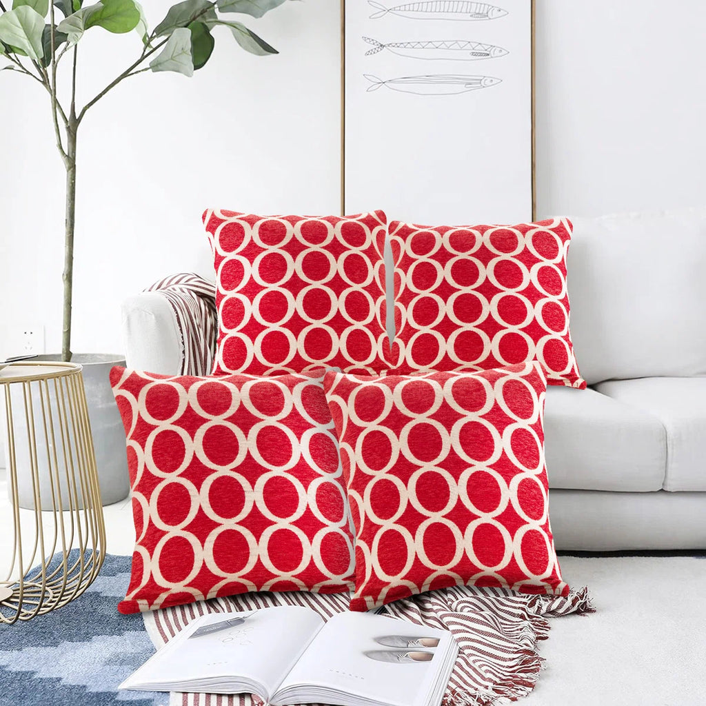 Geometric Cushion with Filling (Set of 4)