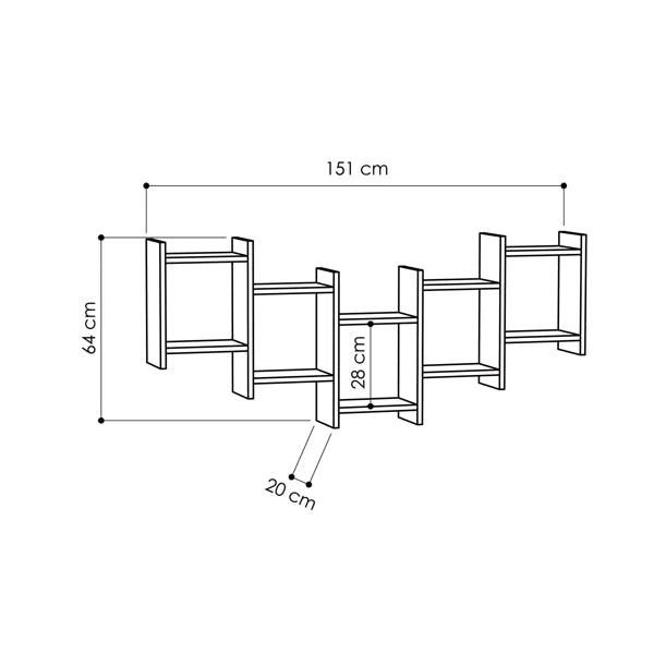 10 Piece Shelf Wall-Mounted Storage and Display