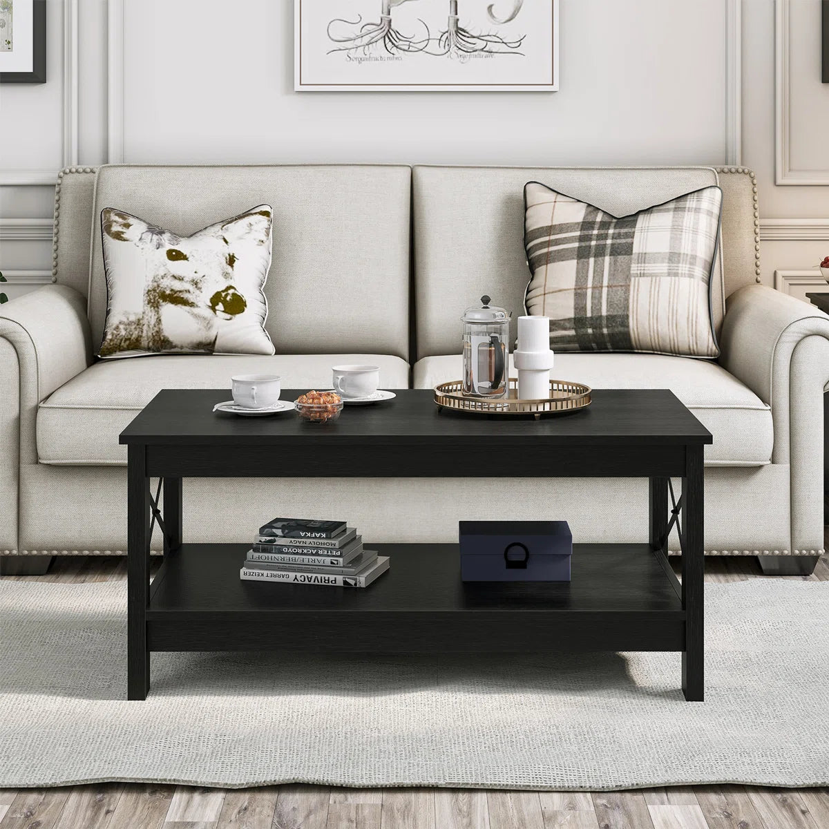 Four Leg Coffee Table with Storage