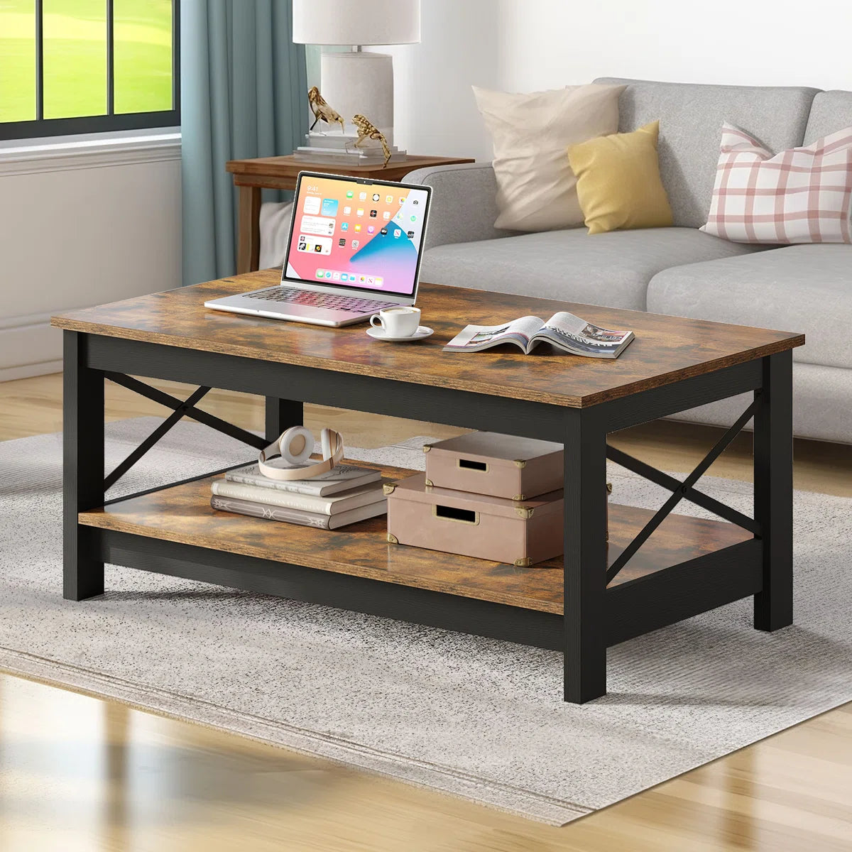 Four Leg Coffee Table with Storage