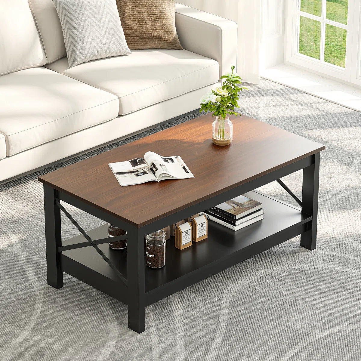 Four Leg Coffee Table with Storage