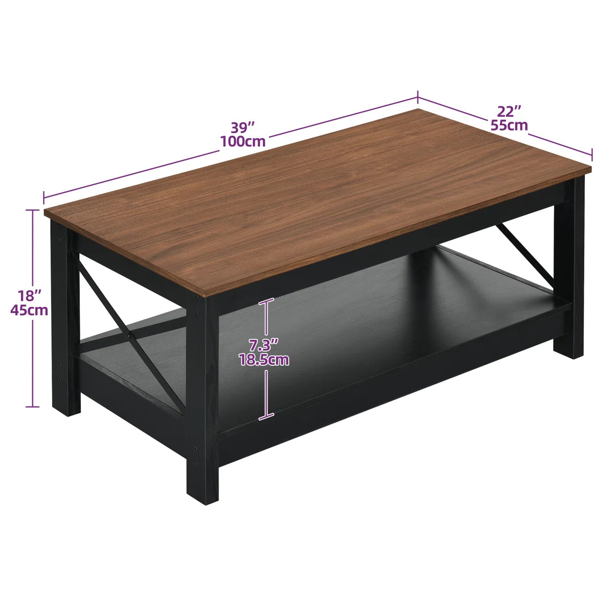 Four Leg Coffee Table with Storage