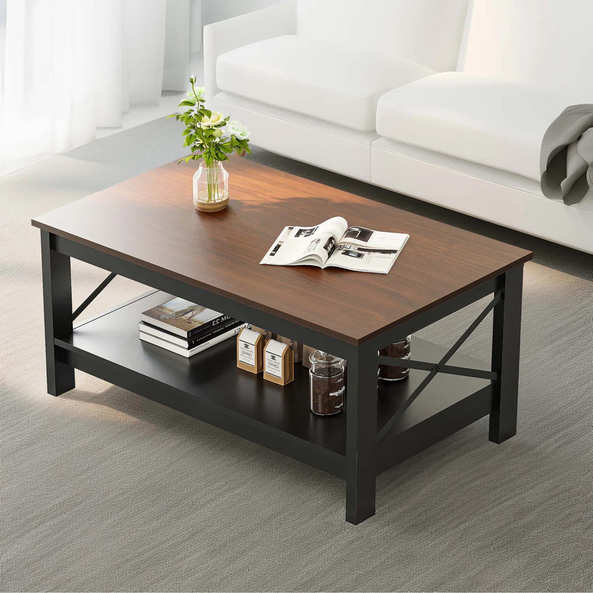 Four Leg Coffee Table with Storage