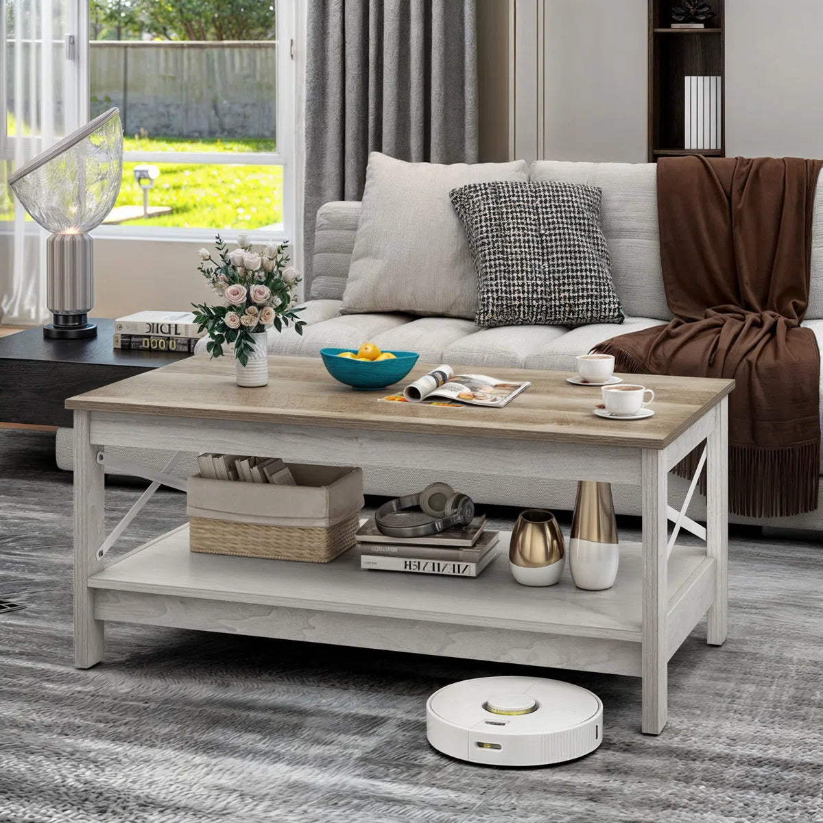 Four Leg Coffee Table with Storage