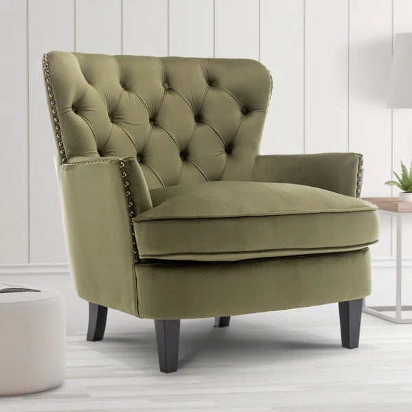 Velvet Wing back Accent Chair