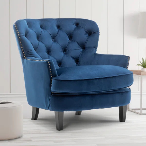 Velvet Wing back Accent Chair