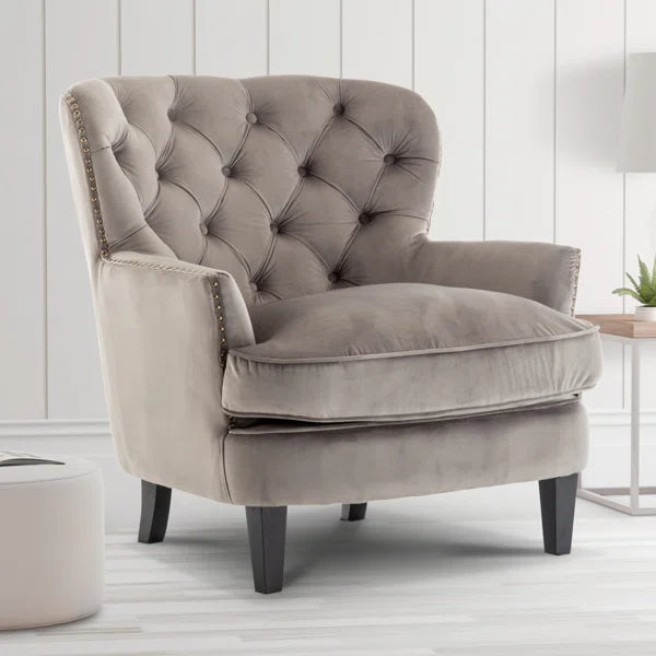 Velvet Wing back Accent Chair