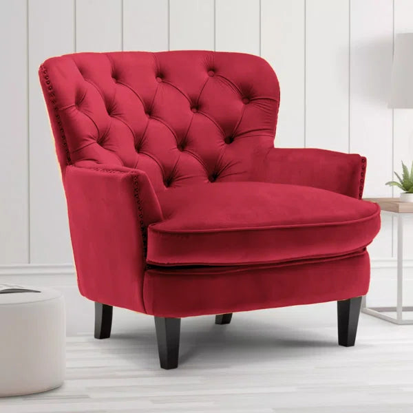 Velvet Wing back Accent Chair