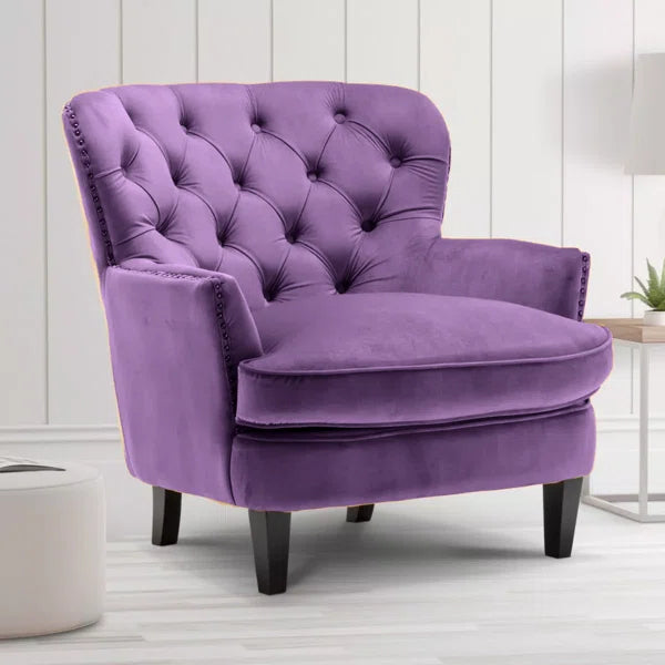 Velvet Wing back Accent Chair
