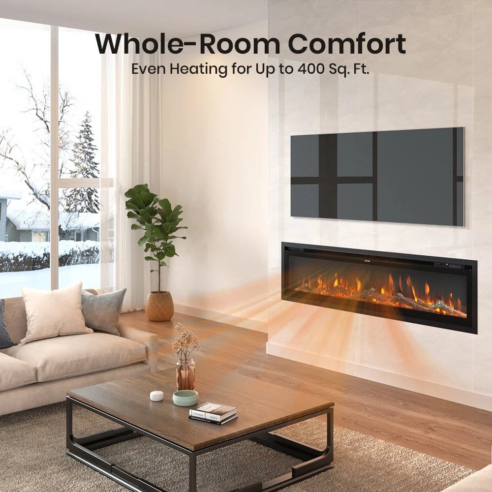 1800W Electric Fireplace - 12 Flame Colours