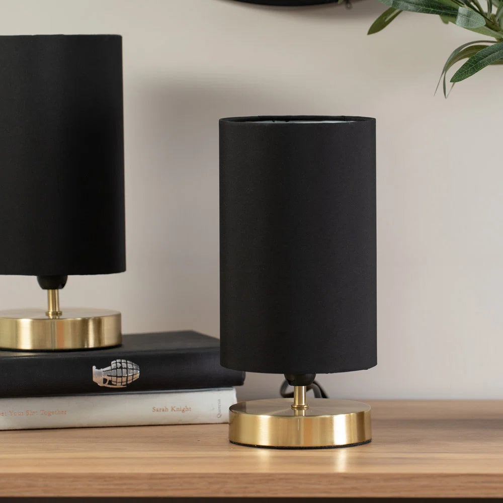 Pair of Touch Table Lamps with Fabric Shades