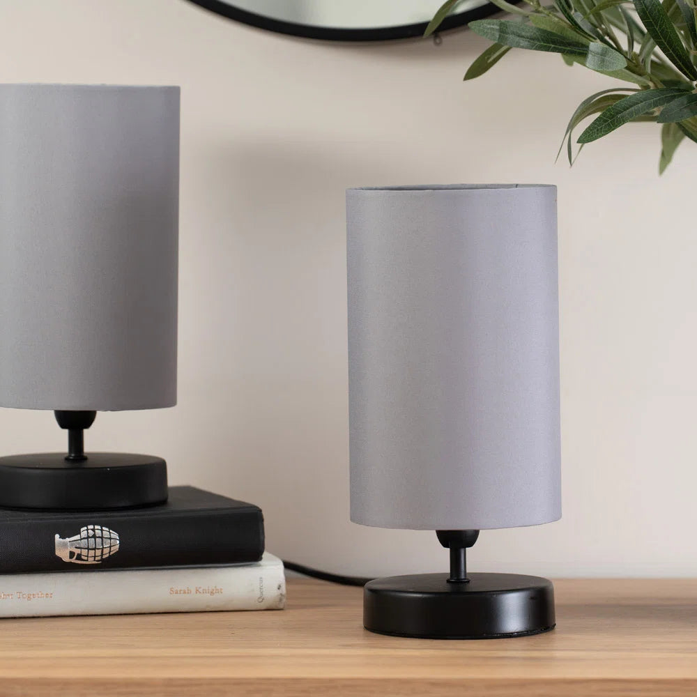 Pair of Touch Table Lamps with Fabric Shades