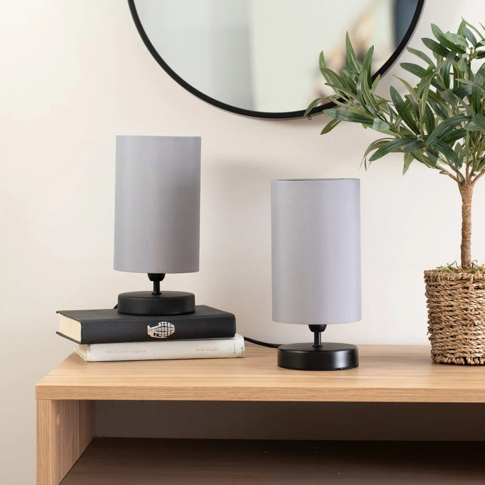Pair of Touch Table Lamps with Fabric Shades