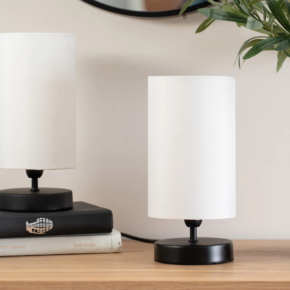 Pair of Touch Table Lamps with Fabric Shades