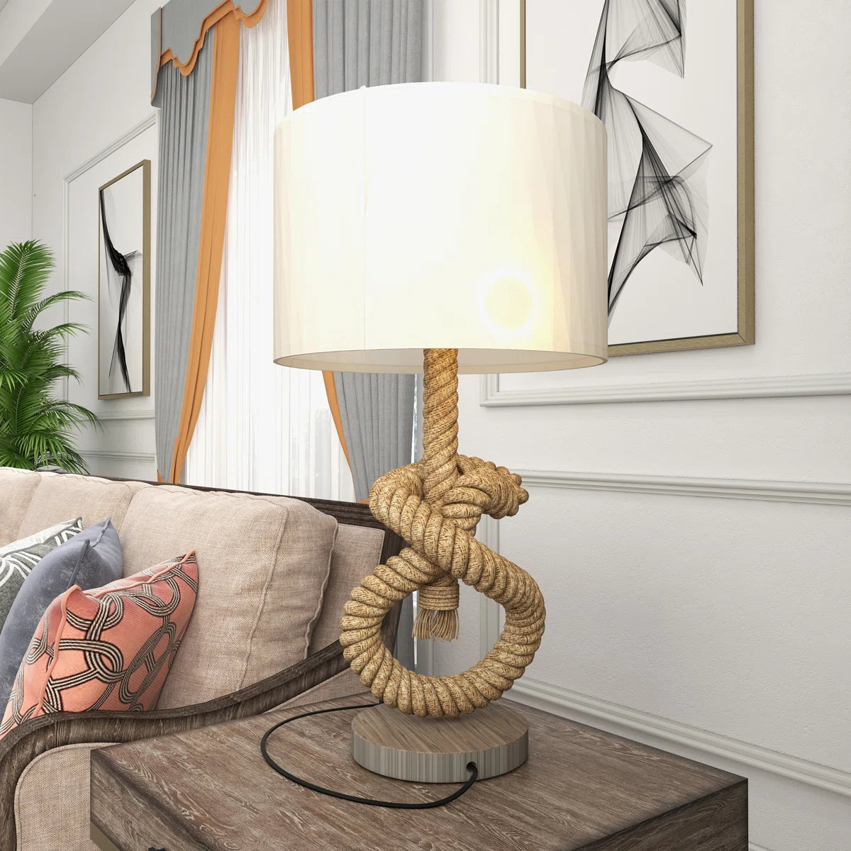 Wood Table Lamp