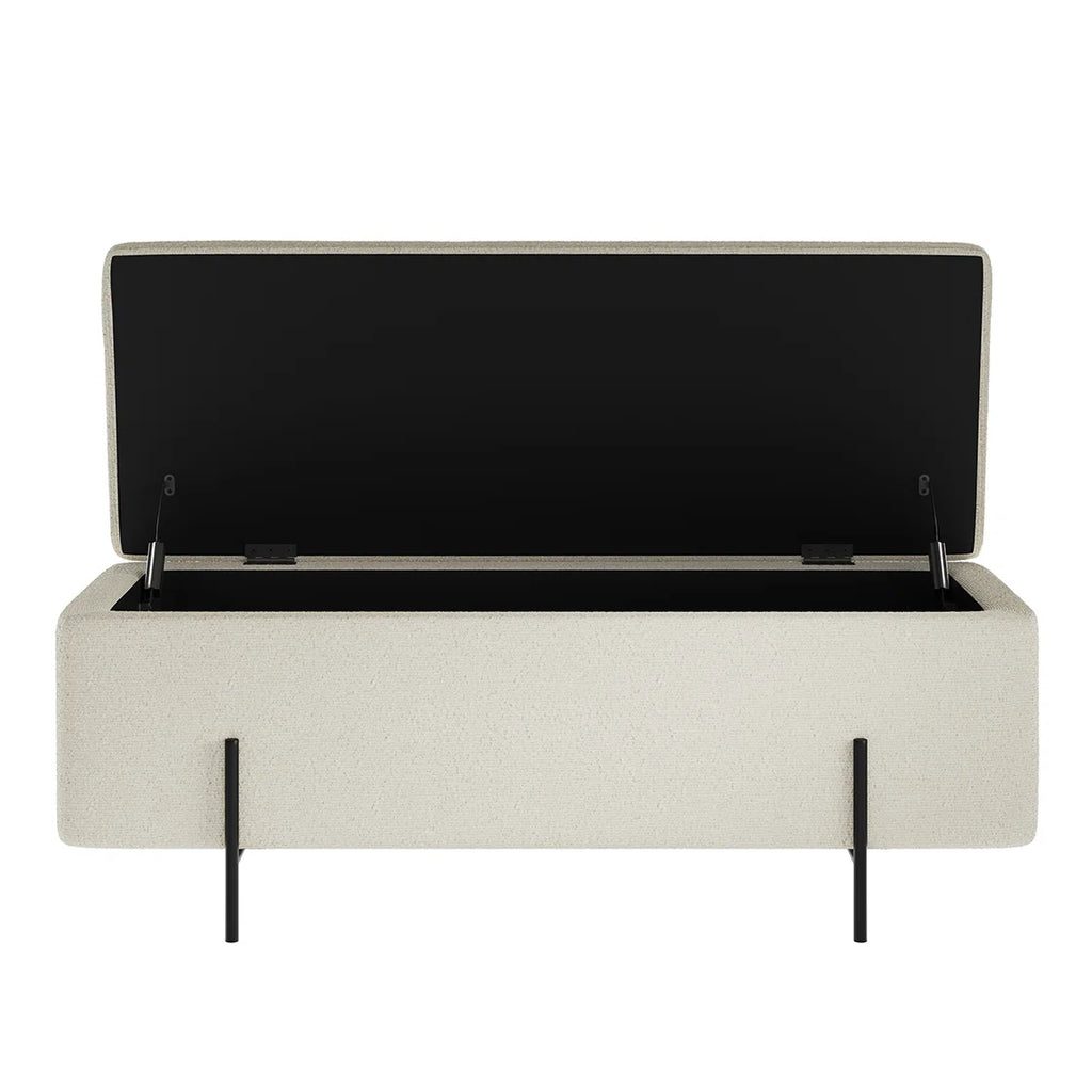 Velvet Upholstered Storage Bench