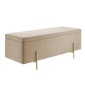 Velvet Upholstered Storage Bench