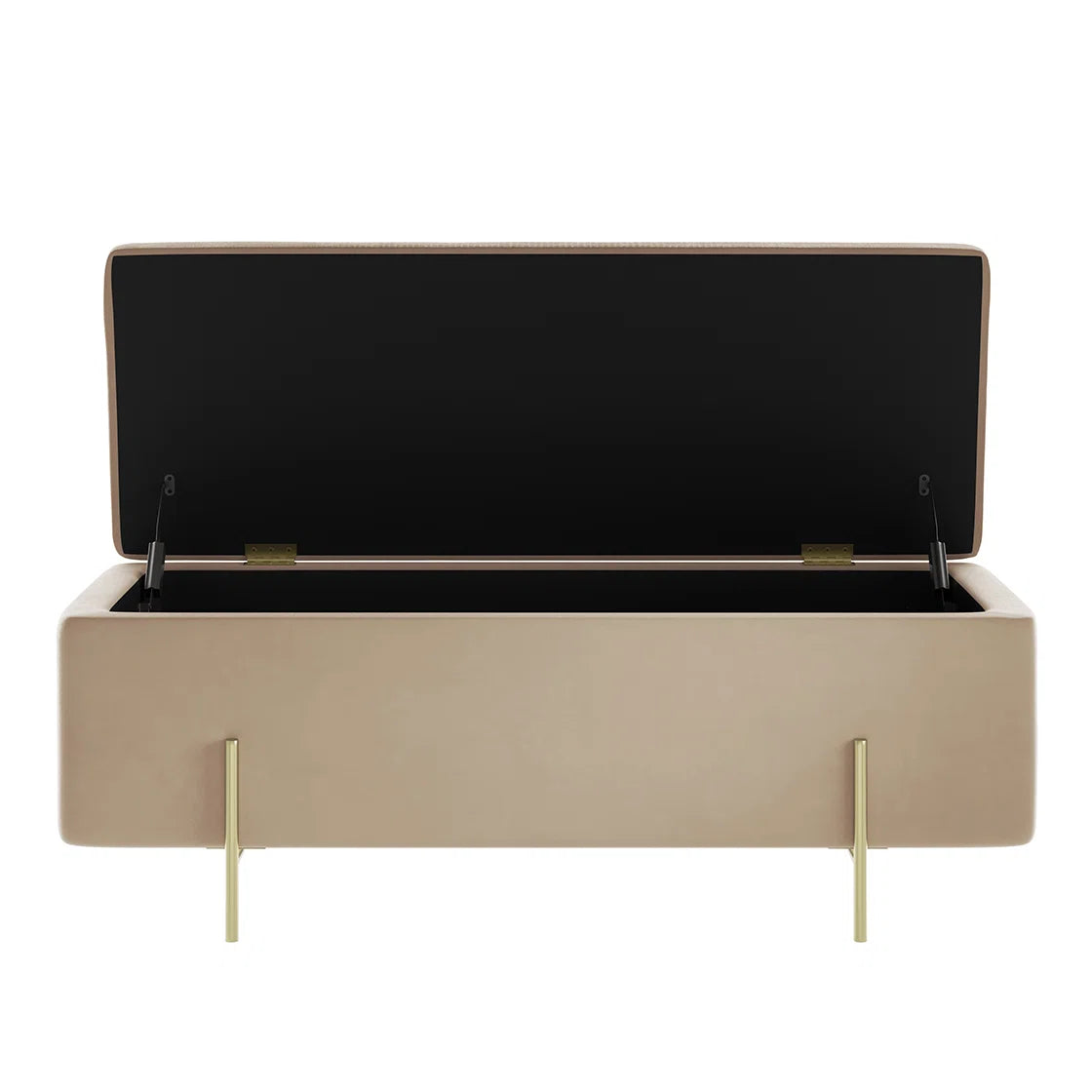 Velvet Upholstered Storage Bench