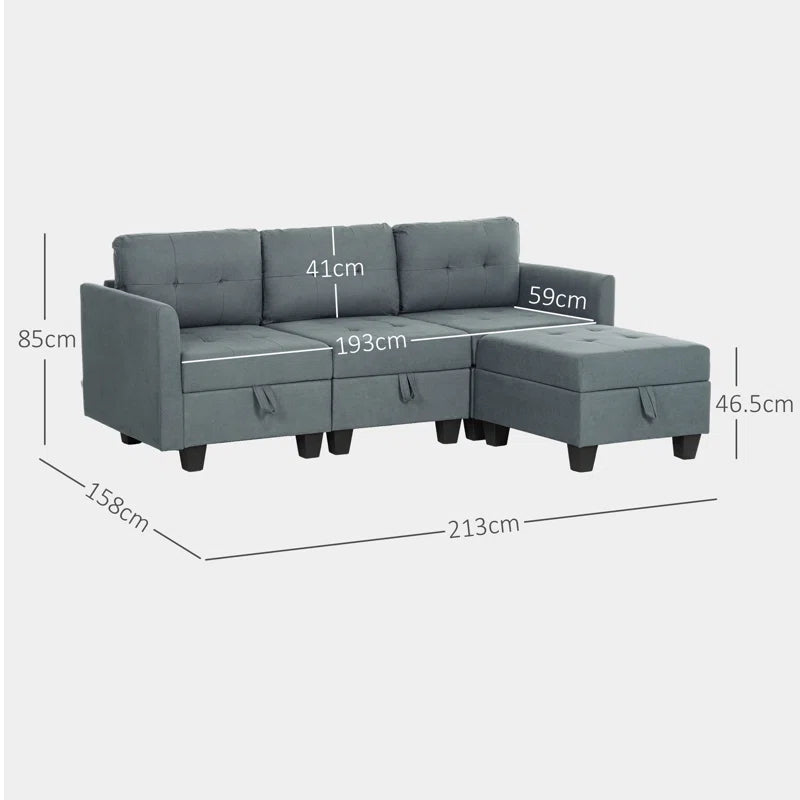 3 Seater Sofa & Chaise