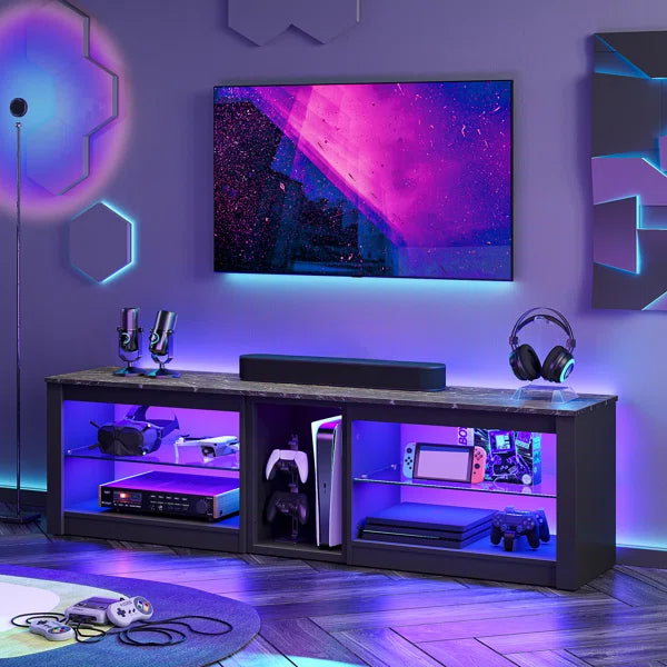 LED Gaming Entertainment - TV Stand for TVs up to 70 inch