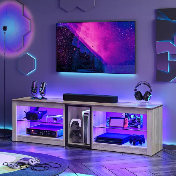LED Gaming Entertainment - TV Stand for TVs up to 70 inch